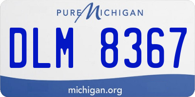 MI license plate DLM8367