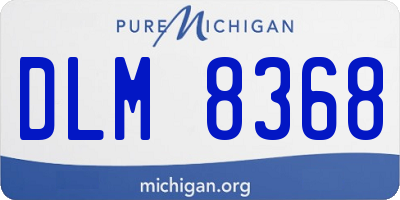 MI license plate DLM8368