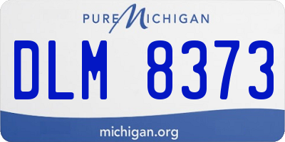 MI license plate DLM8373