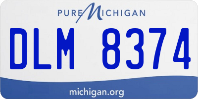 MI license plate DLM8374