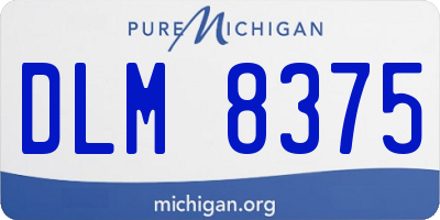 MI license plate DLM8375