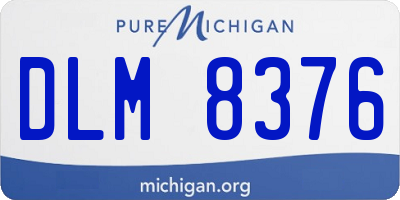 MI license plate DLM8376