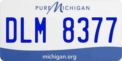 MI license plate DLM8377