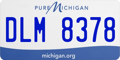 MI license plate DLM8378