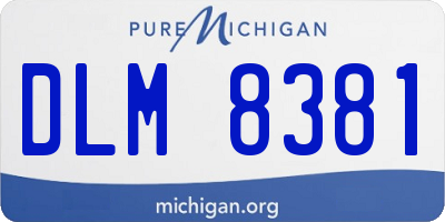 MI license plate DLM8381