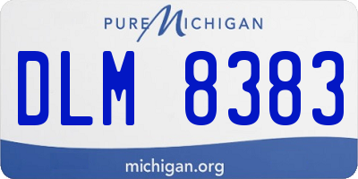 MI license plate DLM8383