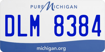 MI license plate DLM8384
