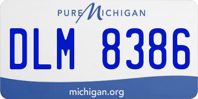 MI license plate DLM8386