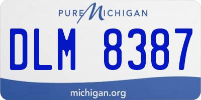 MI license plate DLM8387