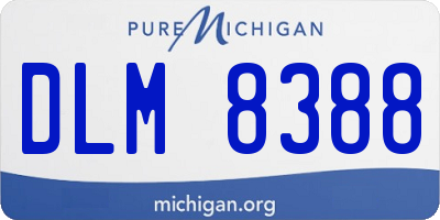 MI license plate DLM8388