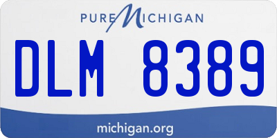 MI license plate DLM8389