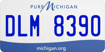 MI license plate DLM8390