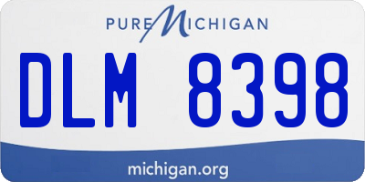 MI license plate DLM8398