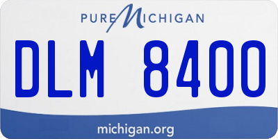 MI license plate DLM8400