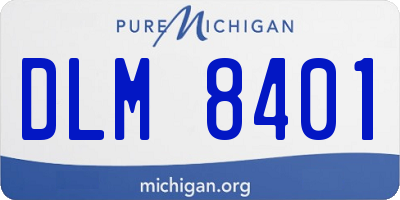 MI license plate DLM8401