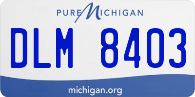 MI license plate DLM8403