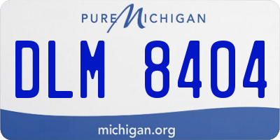 MI license plate DLM8404