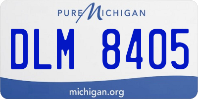 MI license plate DLM8405