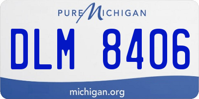 MI license plate DLM8406