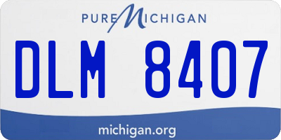 MI license plate DLM8407