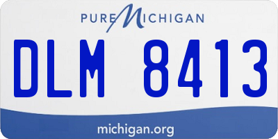 MI license plate DLM8413