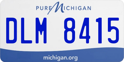 MI license plate DLM8415