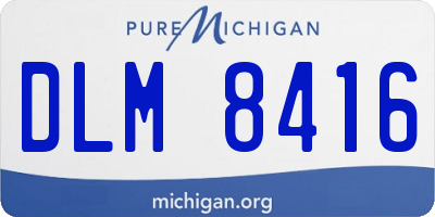 MI license plate DLM8416