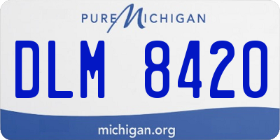 MI license plate DLM8420
