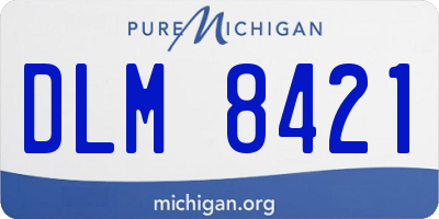 MI license plate DLM8421