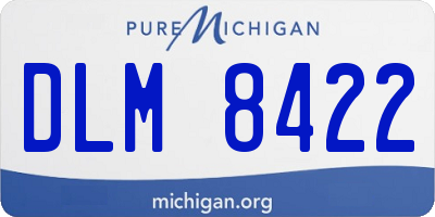 MI license plate DLM8422