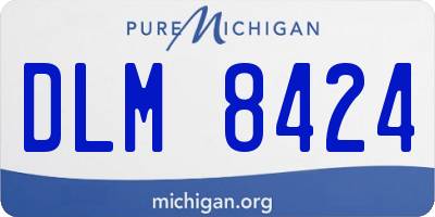 MI license plate DLM8424