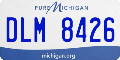 MI license plate DLM8426