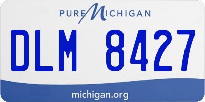 MI license plate DLM8427