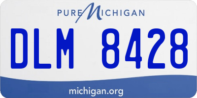 MI license plate DLM8428