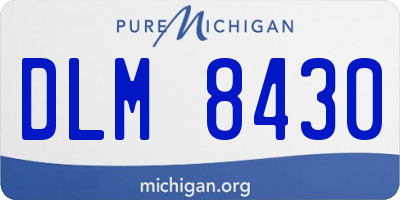 MI license plate DLM8430