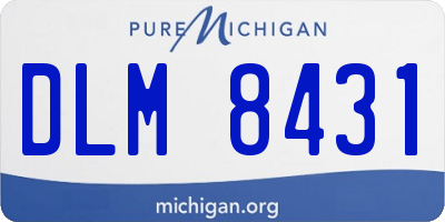 MI license plate DLM8431