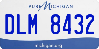 MI license plate DLM8432