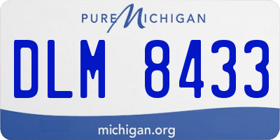 MI license plate DLM8433