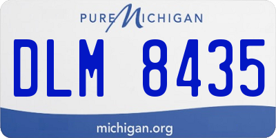 MI license plate DLM8435