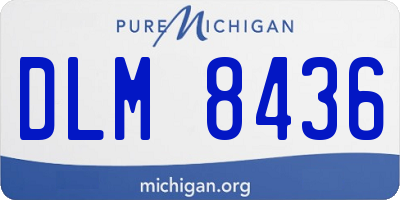 MI license plate DLM8436