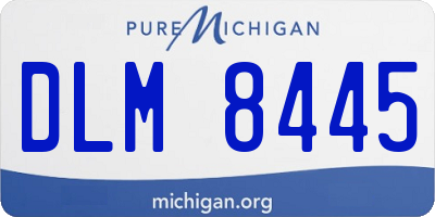MI license plate DLM8445