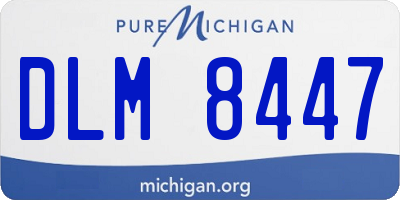 MI license plate DLM8447