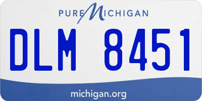 MI license plate DLM8451