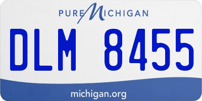 MI license plate DLM8455