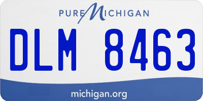 MI license plate DLM8463