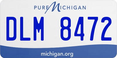 MI license plate DLM8472