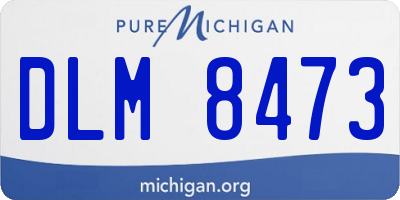 MI license plate DLM8473