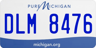 MI license plate DLM8476