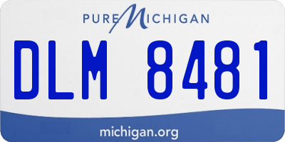 MI license plate DLM8481