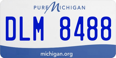 MI license plate DLM8488